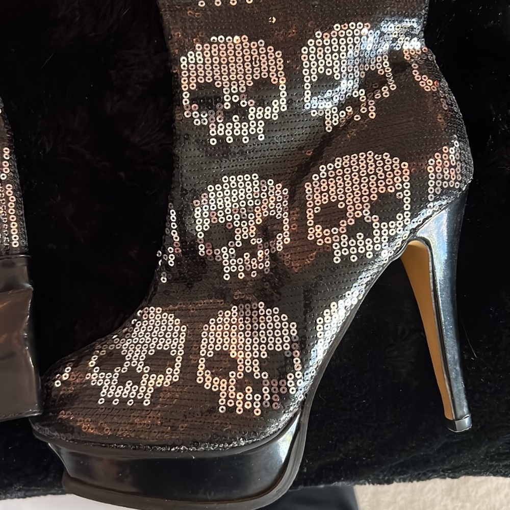 Iron Fist Skull Sequence Stripper Platform Boots - image 2
